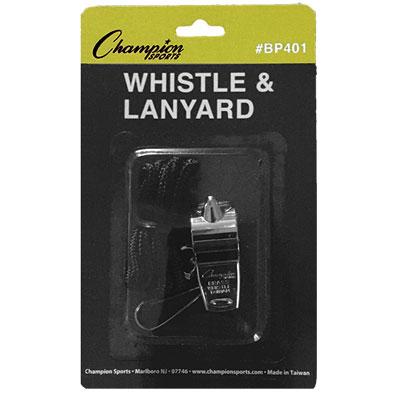 Metal Whistle and Lanyard (12 Pack)