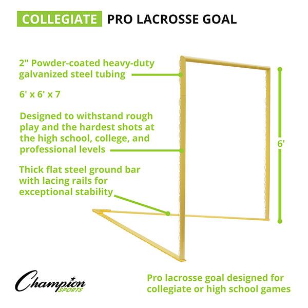 Pro Collegiate Lacrosse Goal Yellow (Net Not Included)