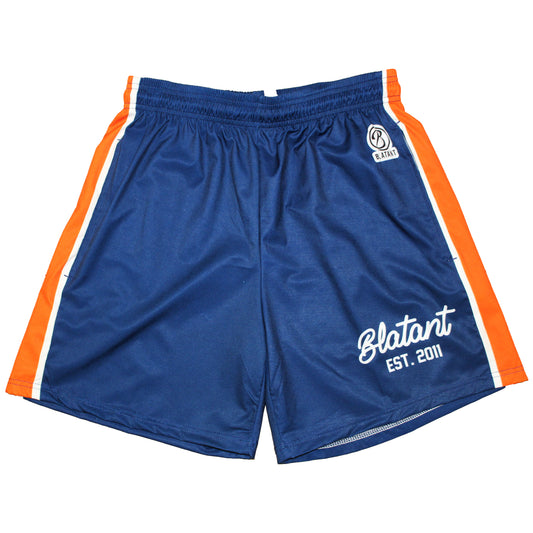 Blatant Lacrosse Move Shorts - Navy/Orange