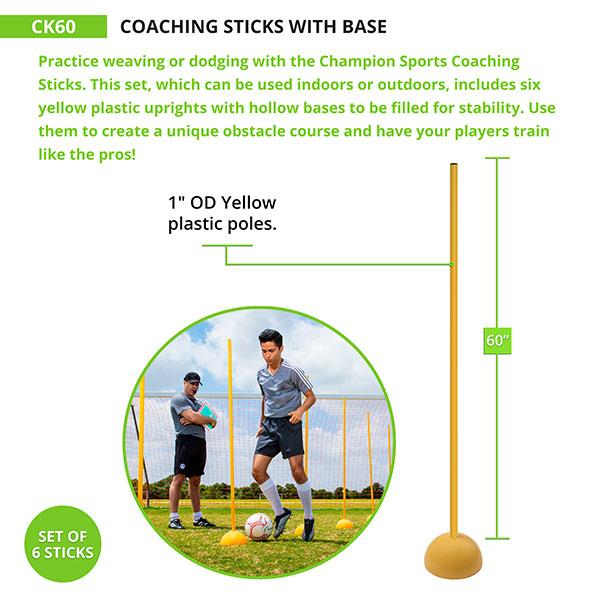 Coaching Sticks with Base